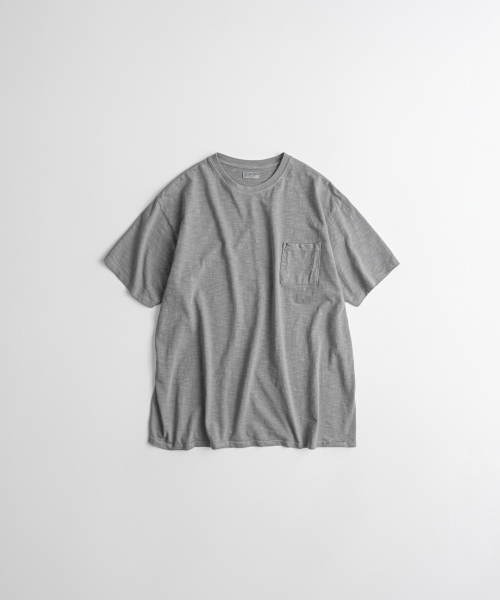 SLUB COTTON TUBLAR T-SHIRTS l.grey