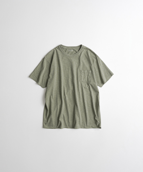 SLUB COTTON TUBLAR T-SHIRTS olive