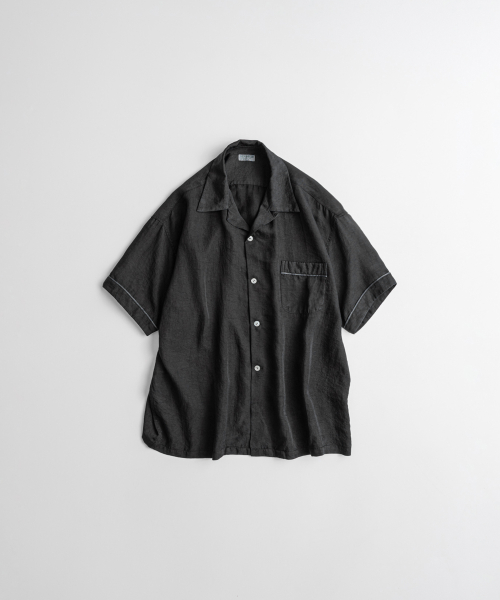 DYED CUPRO BOWLING 1/2 SHIRTS anthracite