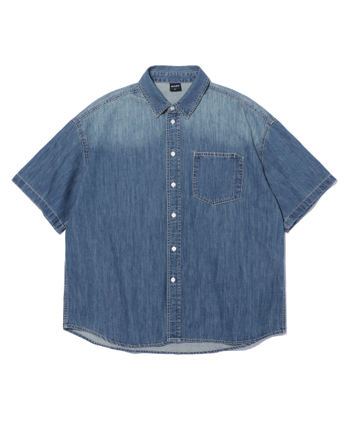 Джинсовая футболка с одним карманом LQ2YU346_INDIGO