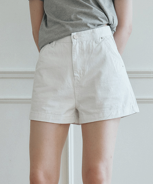 Короткие хлопковые шорты Wind White