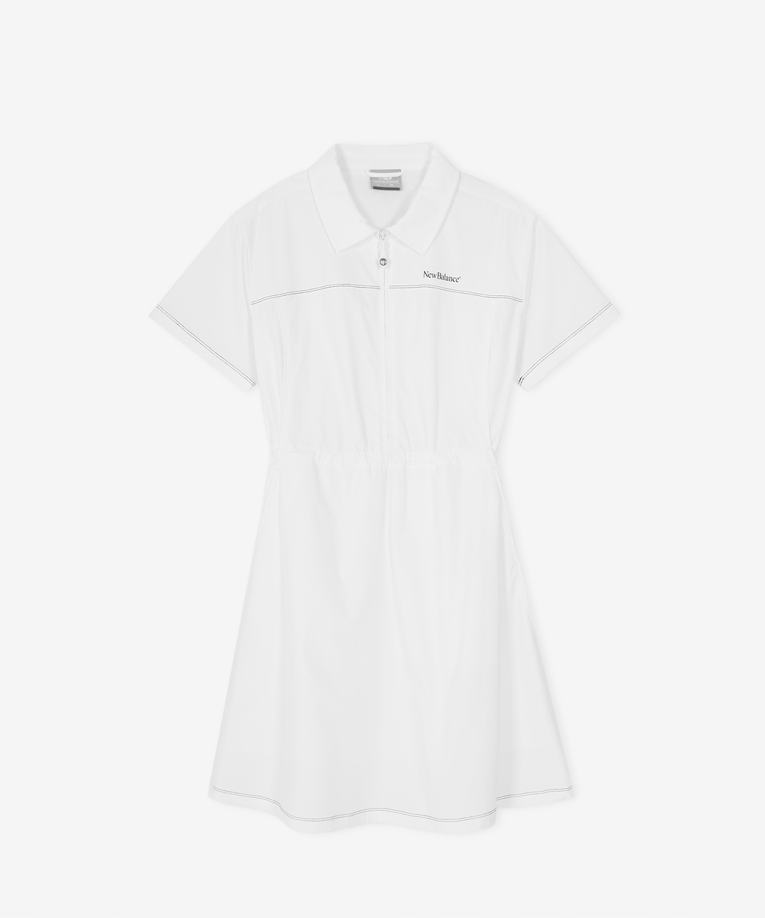NBNKG3W612 / Женское платье-поло Frozen из стрейч-ткани (WHITE)