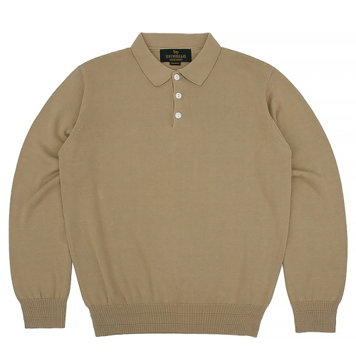 LM. LOT 201 Plain Knit Polo Beige