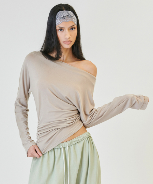 Ten Shirring Off-Sleeved T-Shirt - 4 color