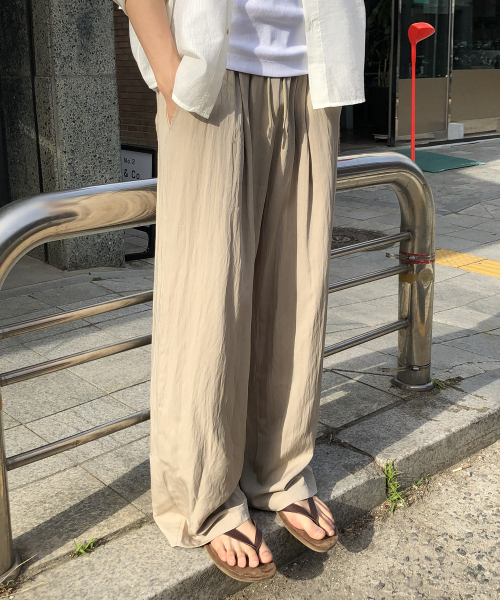 [썸머] 소프트쿨 원턱 풀밴딩 팬츠_6 COLOR