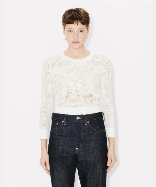 Женский лонгслив KENZO Cartoon Pointelle_K265AWKC01WHX