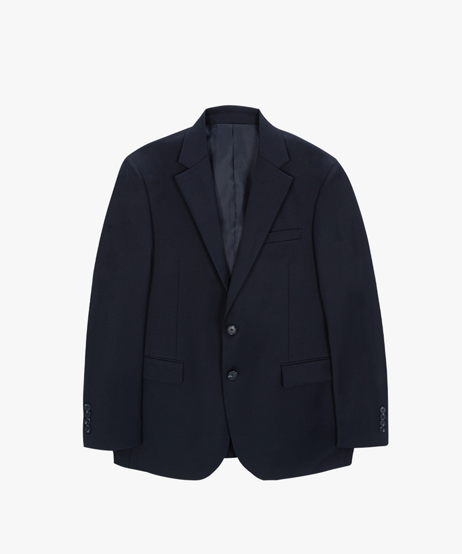Basic Summer Wool Blazer_Navy