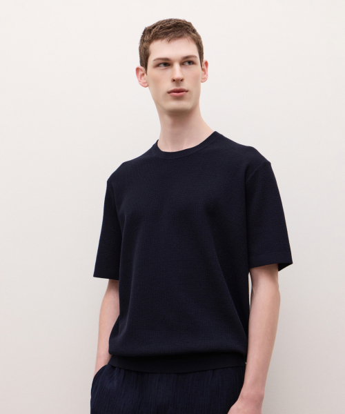 Трикотажный джемпер из хлопка - Dark Navy (JNSW6B506N3)