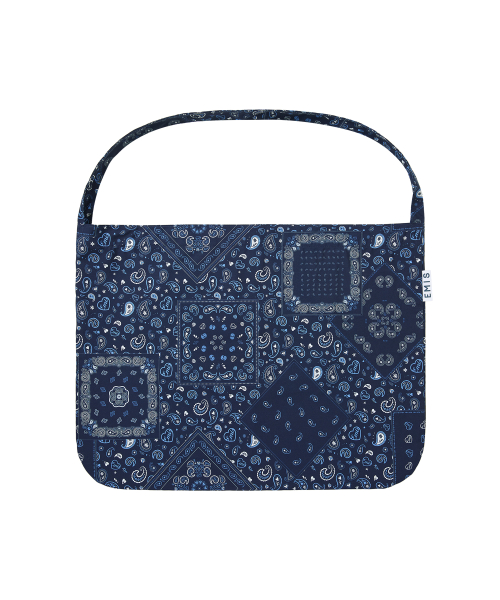 EMIS LOGO PAISLEY ECO BAG-NAVY