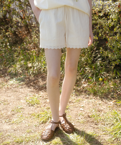 Lace soft shorts [TISU07PT05]_Butter