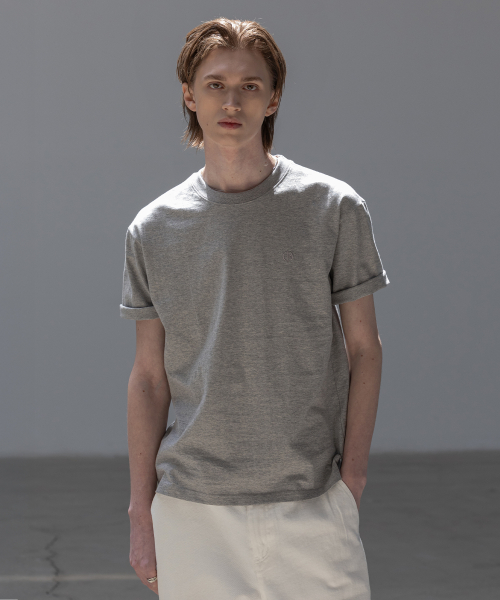 Футболка унисекс regular fit с вышитым логотипом [Grey]
