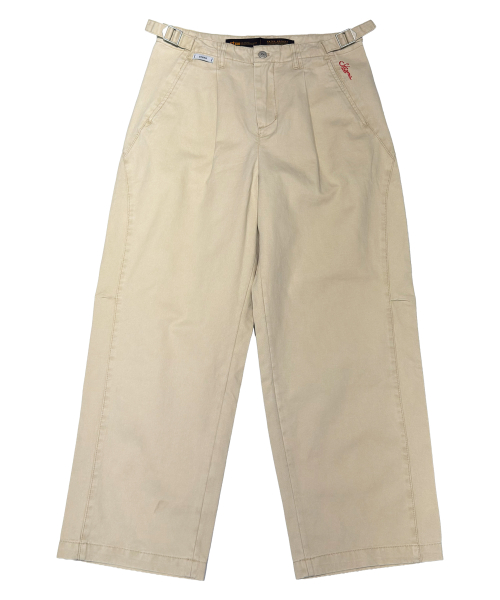 WASHED TAPERED PANTS BEIGE