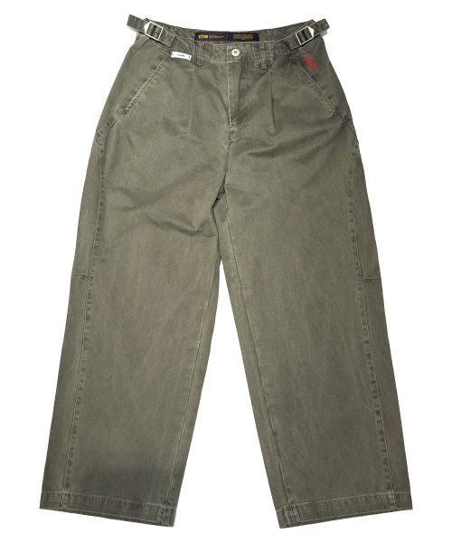 WASHED TAPERED PANTS KHAKI