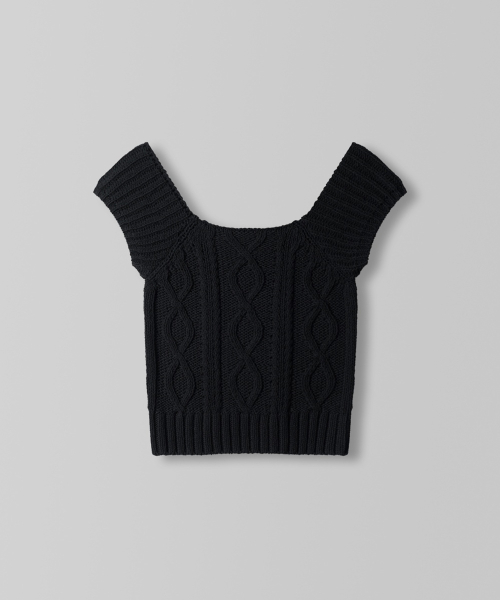 Bloom Knit Top_Black