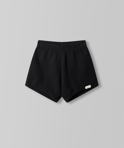Eyelet Soft Shorts_Black