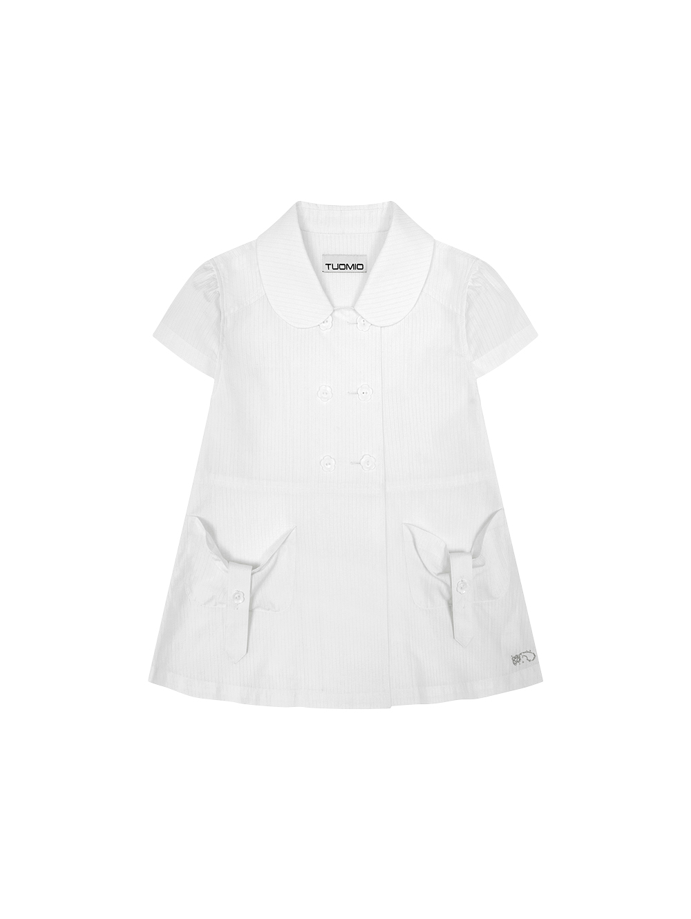 полукуртка с круглым воротником [WHITE]