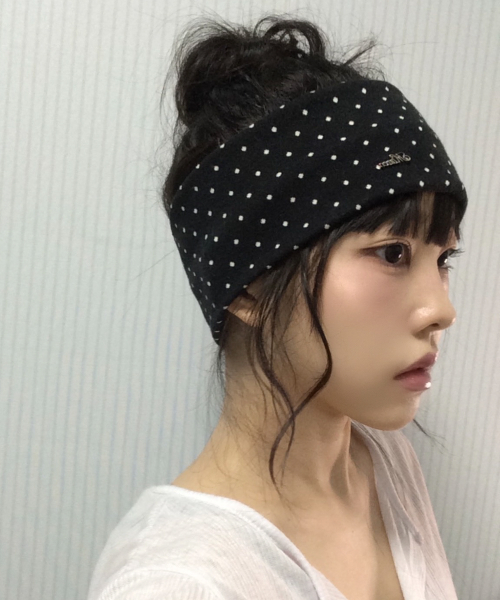 도트 코지 헤어밴드_black