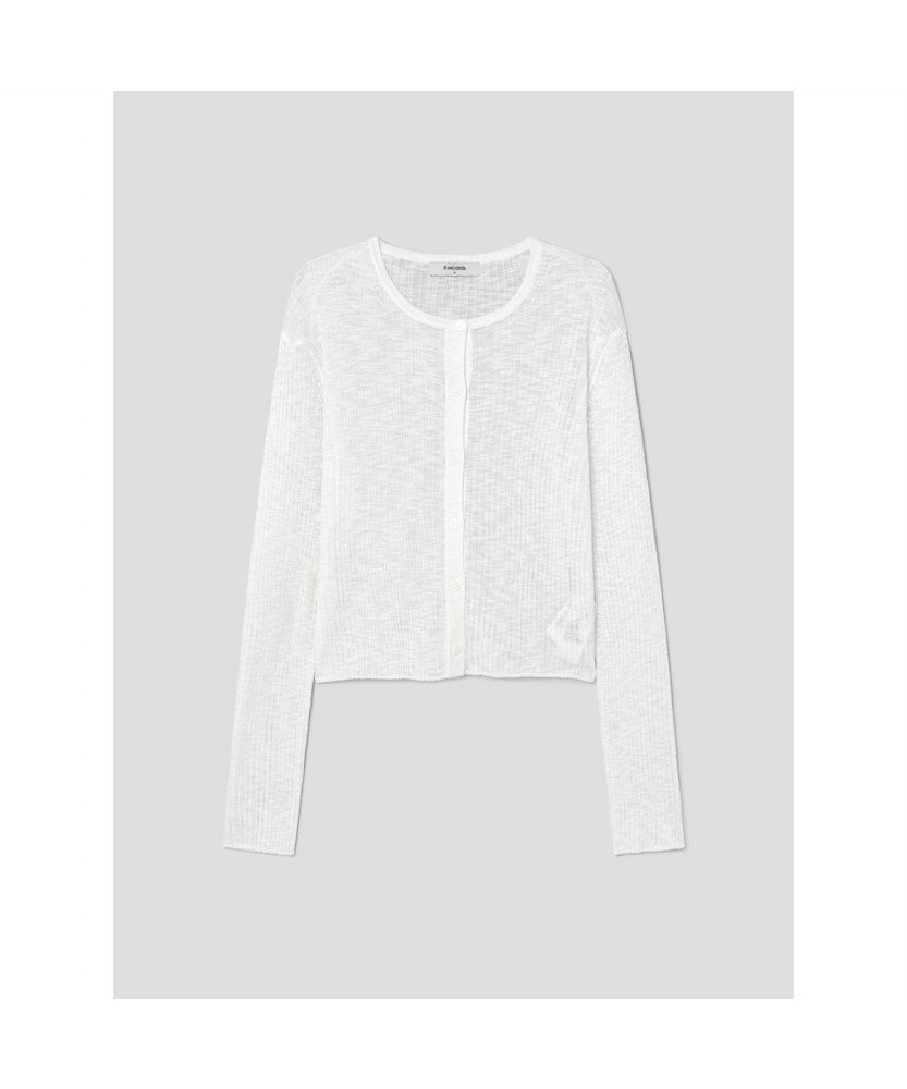 Укороченный кардиган из вискозы White