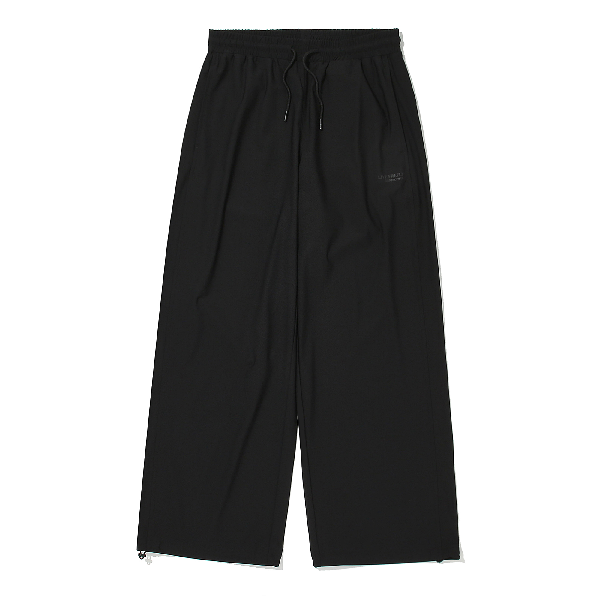 Женские широкие брюки Tricot на резинке Black ITA2PL55ABK