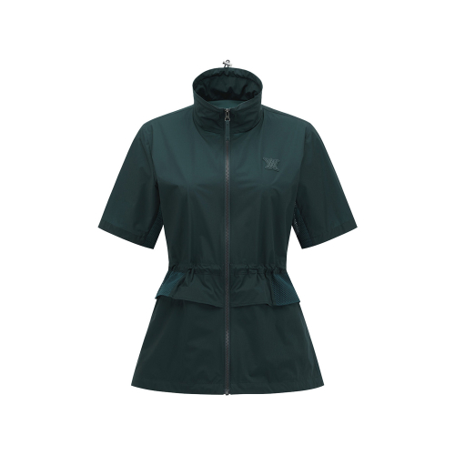 women mid length high neck jacket_dn