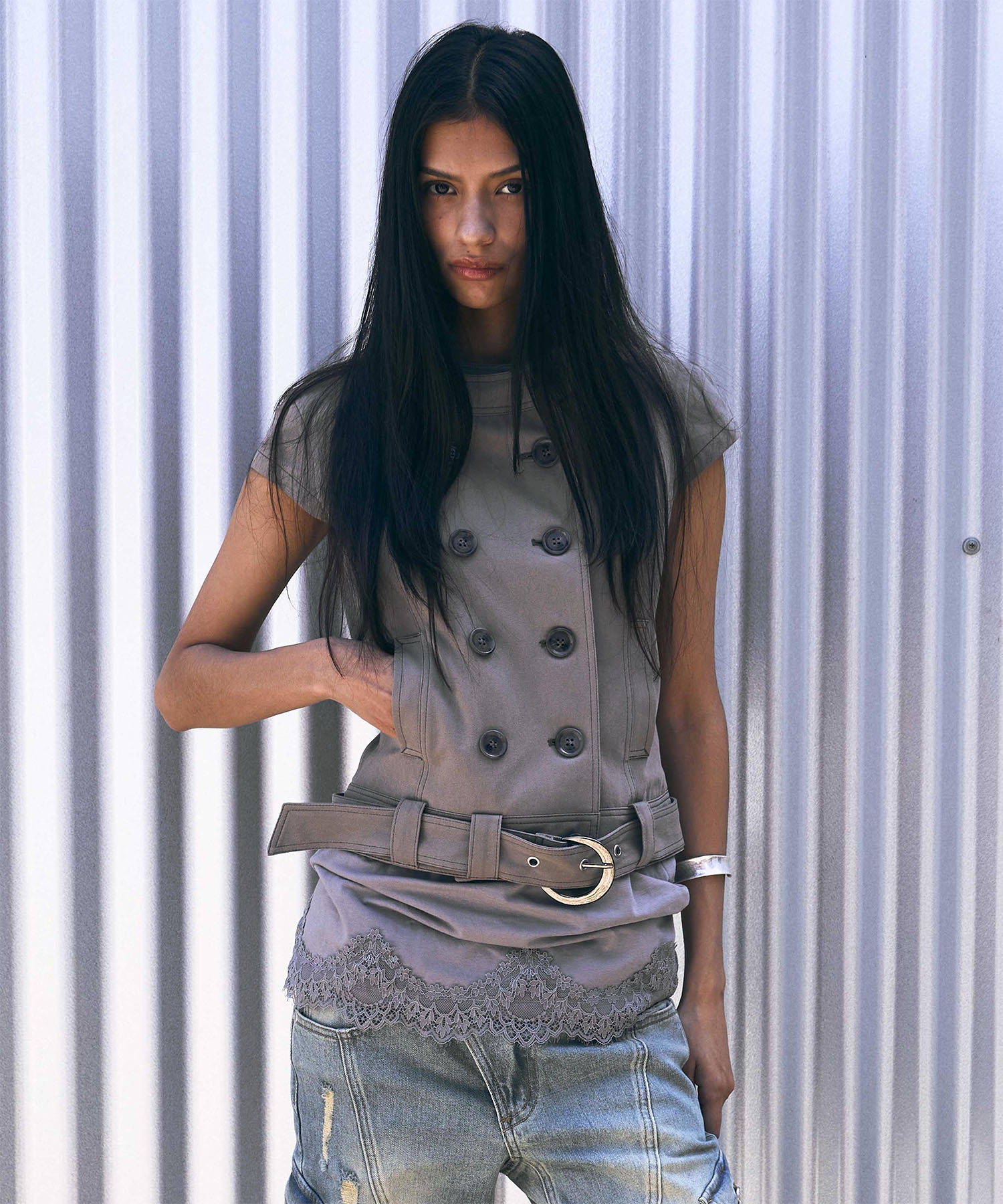 short sleeve double куртка (sand khaki)