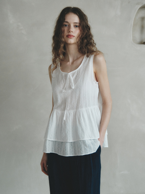 arena flare безрукавка blouse_ivory