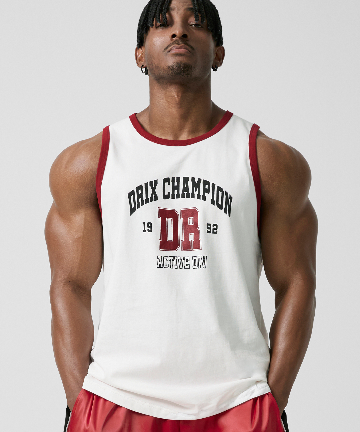 ringer graphic overfit sleeveless_white