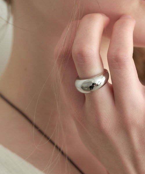 bold round ring (R018_silver)