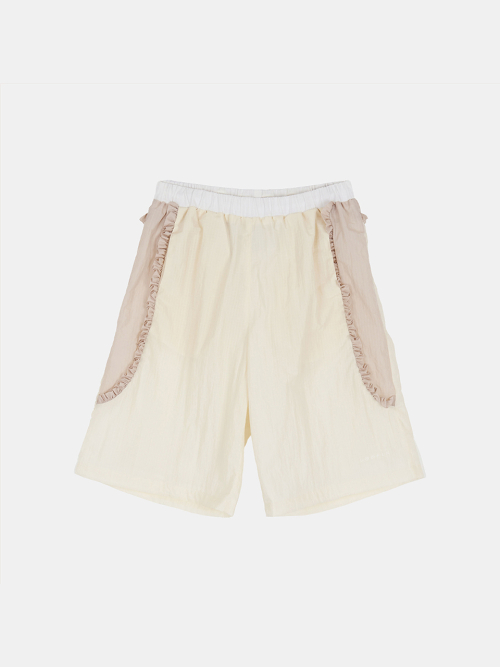 Анорак-штаны с оборками Frill Anorak Pants Cream
