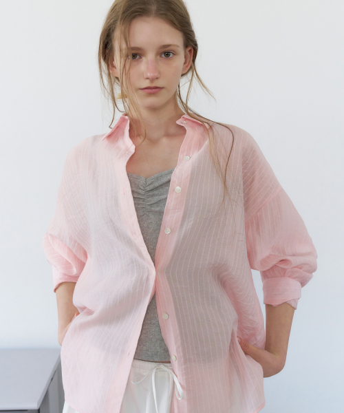 stripe sheer shirts