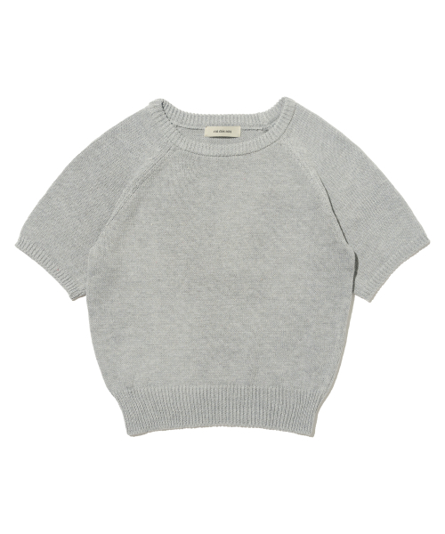 Легкий трикотажный топ с коротким рукавом (Gray)