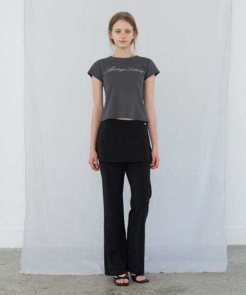 side slit skirt pants
