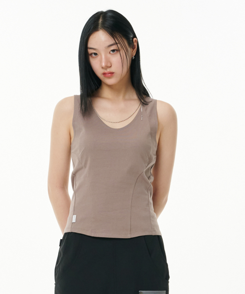 dev:11 w v-neck безрукавка top_pale brown