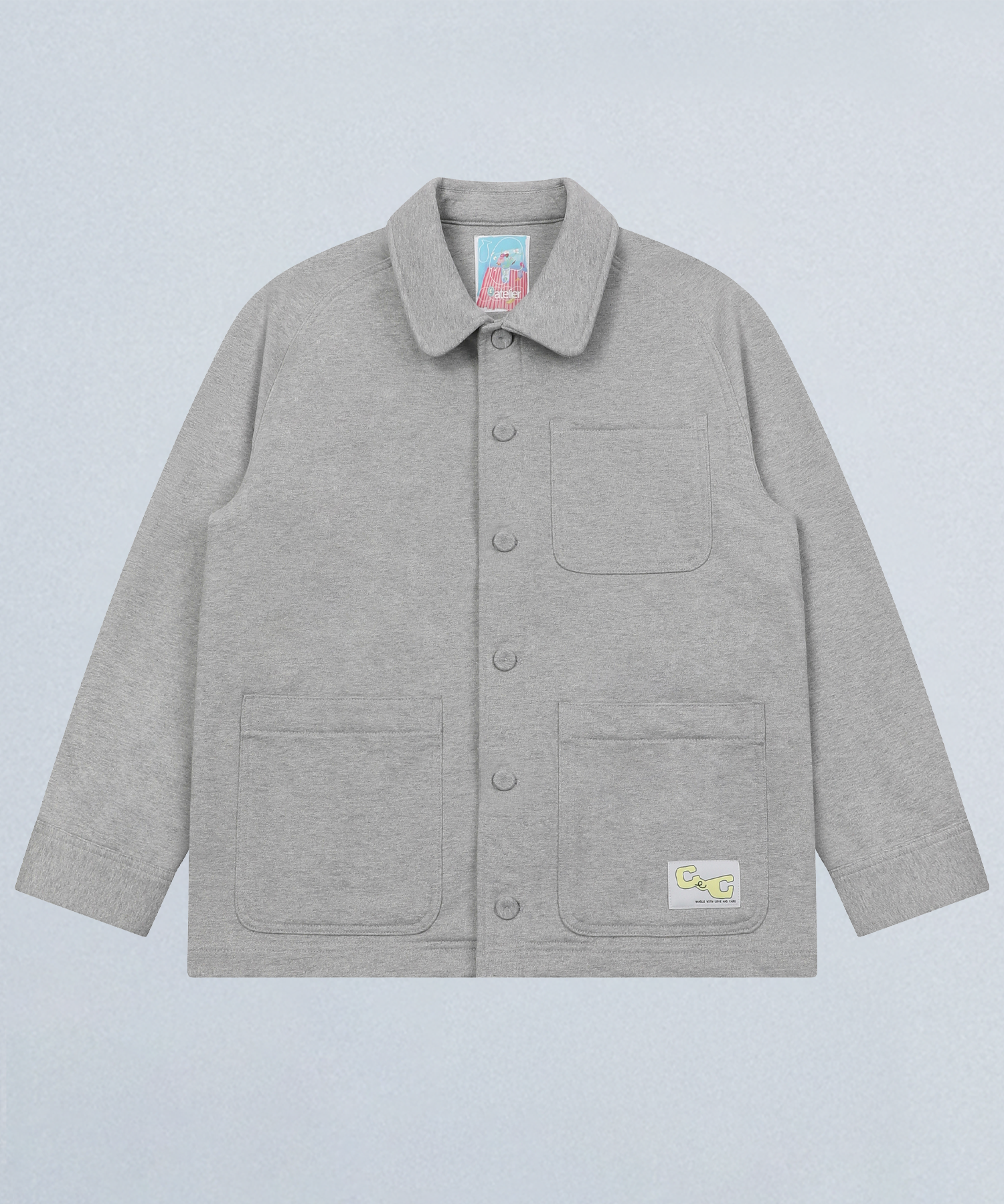 round-collar 6-button jacket(gray)