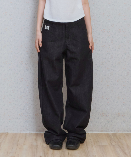 Ke612c. semi curved denim брюки