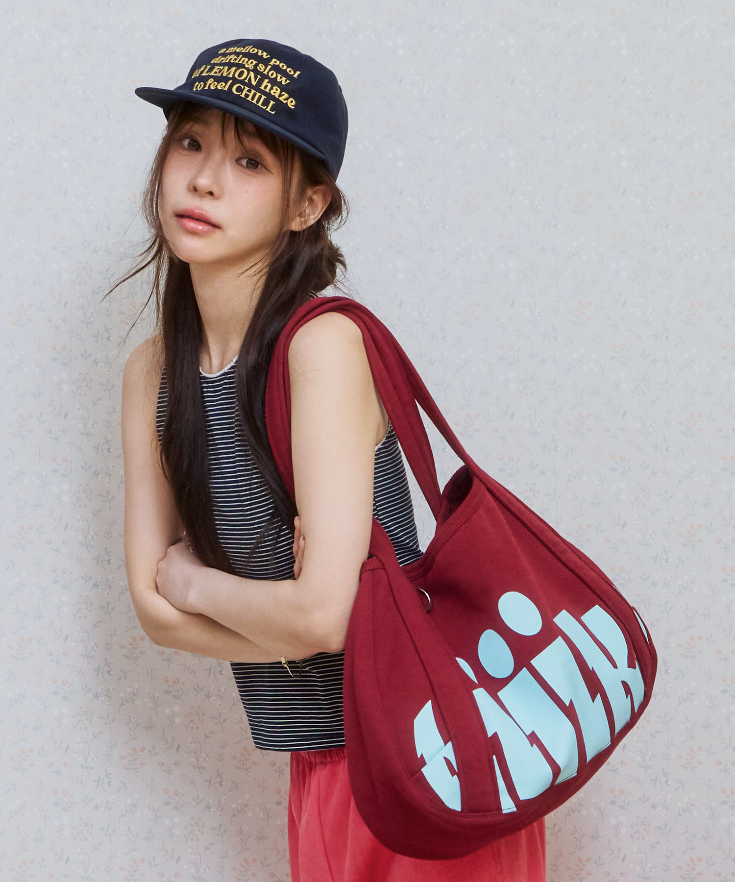 Ke907. easy slouchy sweat bag burgundy