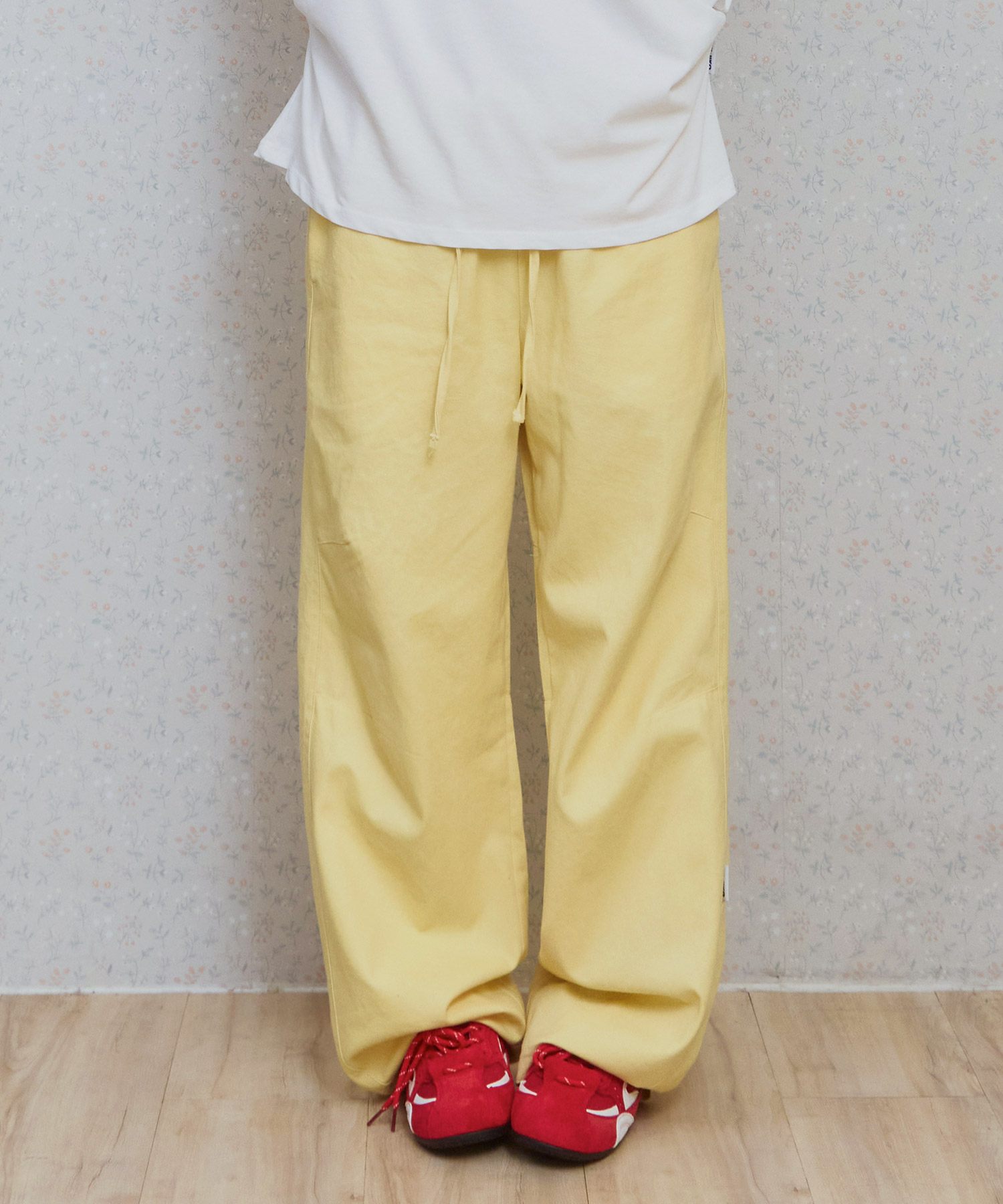 Ke613. move pigment wide pants yellow