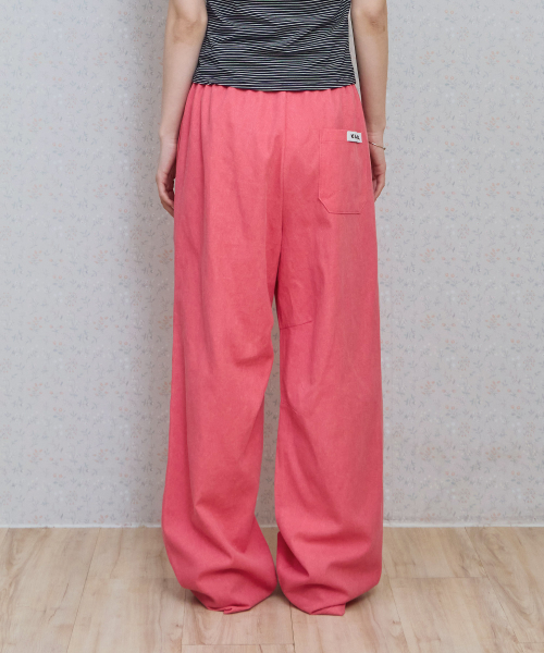 Ke613. move pigment wide pants red