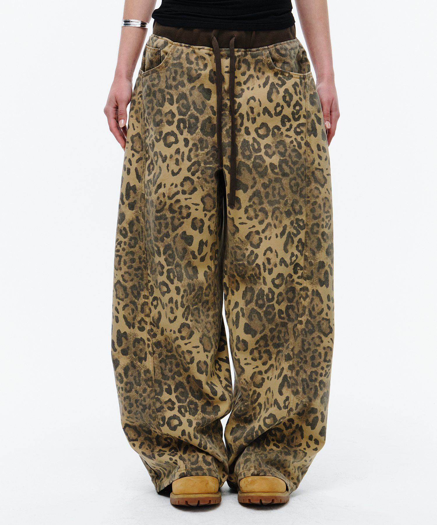 Bd leopard брюки (бежевый)