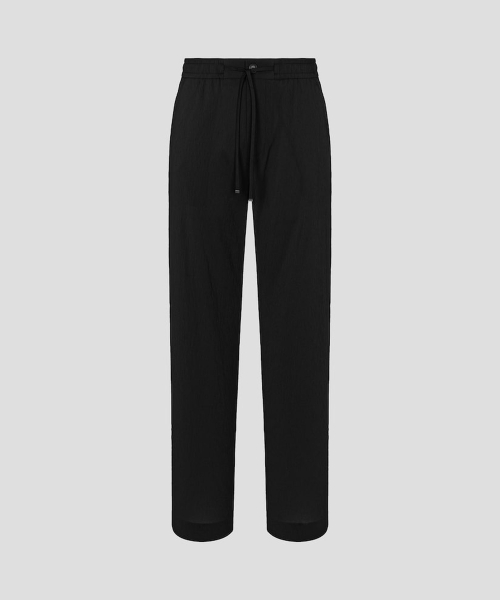 Летние свободные брюки фактурной вязки Black