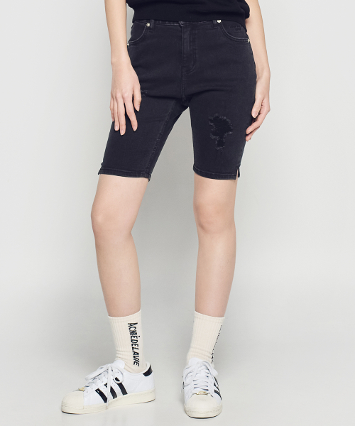Woman biker denim short брюки