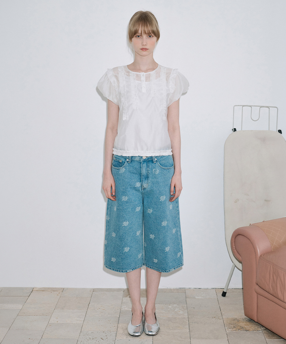 Bermuda denim shorts (blue)