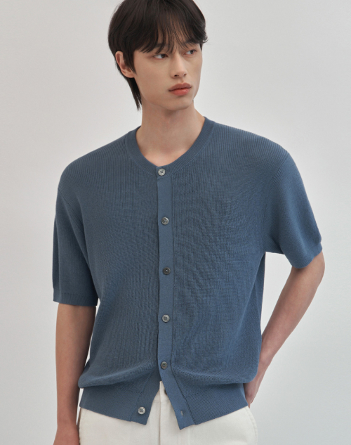 Легкий кардиган Cool Bamboo полуоверсайз [Blue]