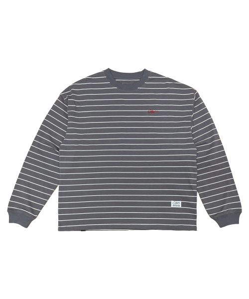 Полосатая long sleeves серый
