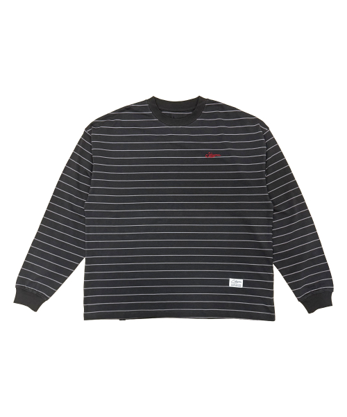 Полосатая long sleeves уголь