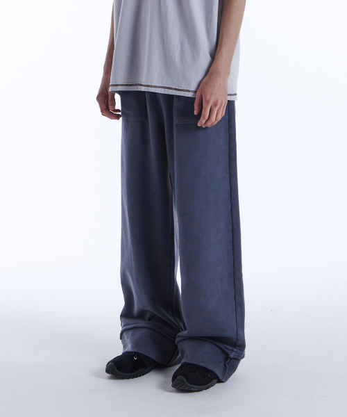 Dd rib pocket easy sweat брюки (фиолетовый серый)