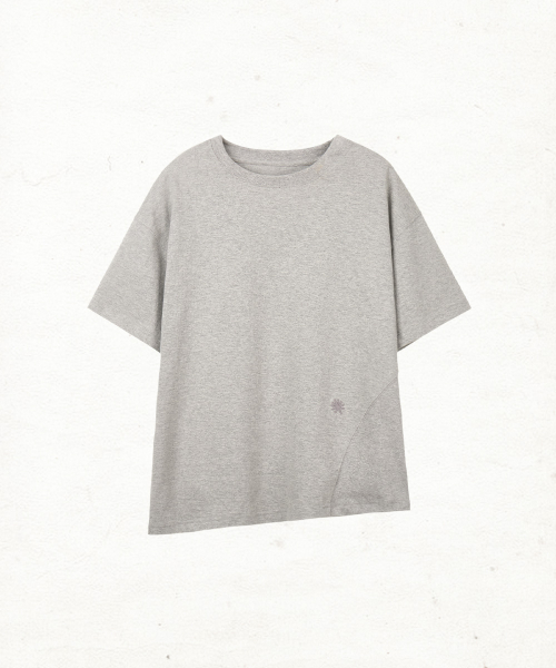 DD asym side rib tee (GREY)