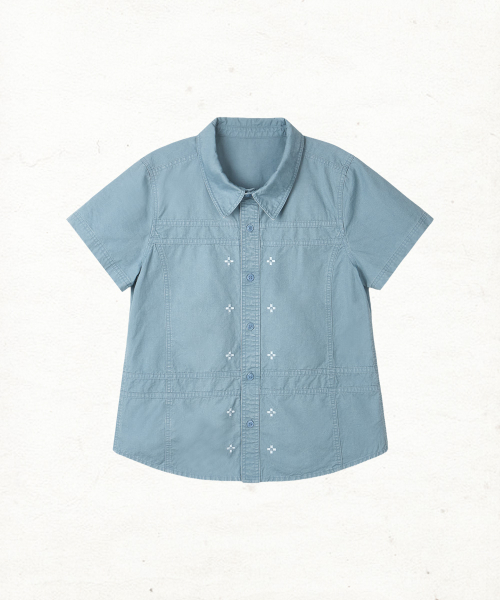 DD pixel glyph taped shirt (SKY BLUE)