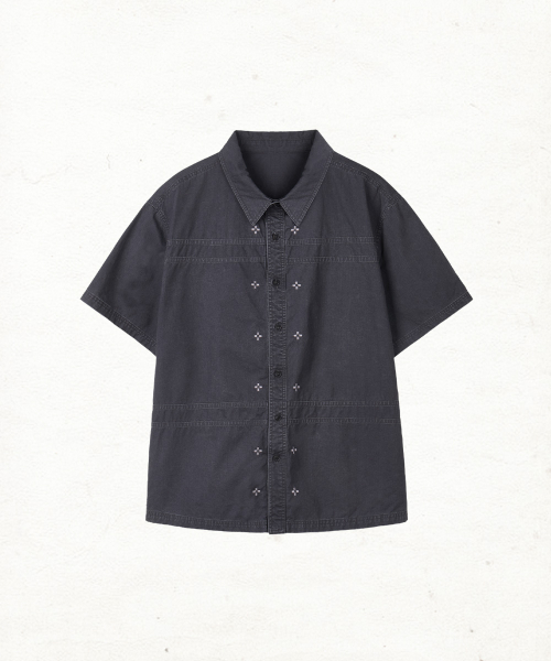 DD pixel glyph taped shirt (CHARCOAL)