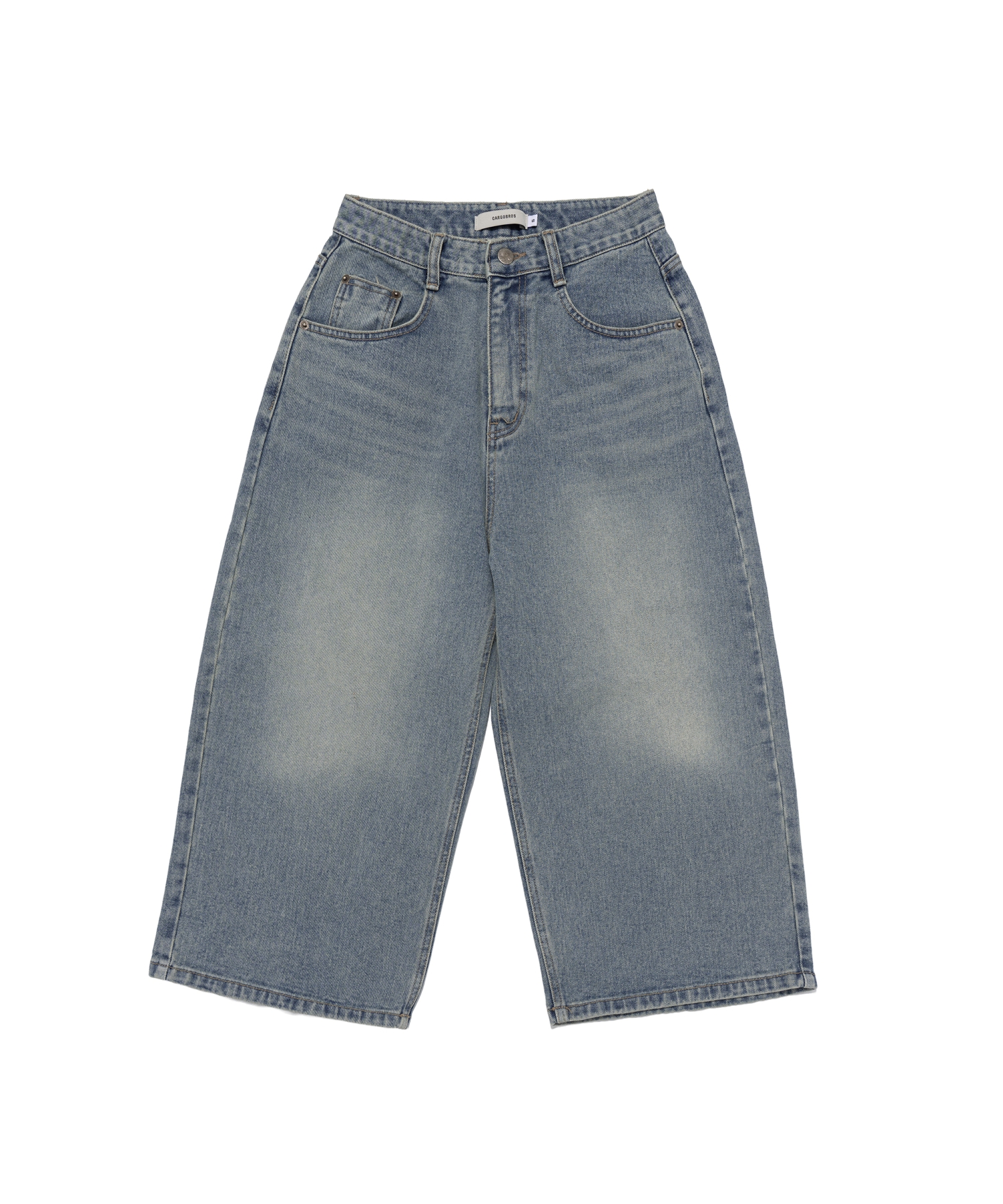RELAX WIDE-FIT 7LENGTH DENIM PANTS (M.DENIM)